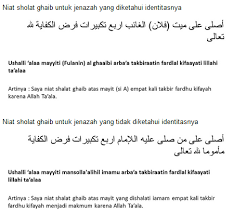 Niat Doa Dan Tata Cara Sholat Ghaib Jenazah Sendiri Bahasa Arab Sesuai Sunnah