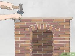 Place a ladder against the side of your home closest to the. Simple Ways To Remove A Brick Fireplace With Pictures Wikihow