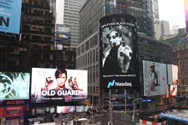 Omdena and its covid19 project are displayed on the nasdaq billboard in times square in new york city. Ray Neutron S Work Displayed In Times Square As Part Of Nasdaq S Amplifying Black Voices Campaign Instituteartist Com