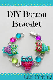 I laid each bracelet out and made sure that each one had at least one button the same in each bracelet, the white ones. How To Make A Button Bracelet Candie Cooper