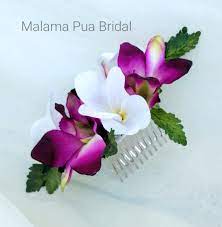 Tropical Hair Comb Hair Accessory Tropical Orchids Headpiece Hawaiian Hair Flower Beach Weddi Bridesmaid Hair Pieces Bridal Hair Clip Flower Hair Pieces