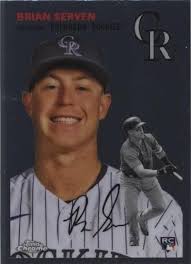 2023 Topps Chrome Sapphire Brian Serven Rookie Gold Sapphire #30/50 Rockies  RC