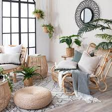 Flower Side Table Muslflowe20a In 2021 Rattan Furniture Living Room Apartment Decorating Living Boho Living Room
