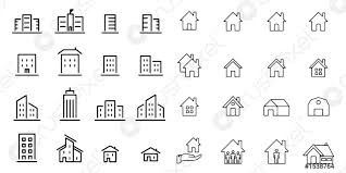 Social media icons set in png, svg, eps. Haus Symbol Set Vektor Illustration Weisser Hintergrund Stock Vektorgrafi Crushpixel