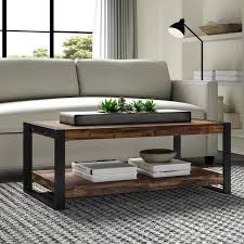 Birch Lane Coffee Tables Telfair Solid Wood Sled Coffee Table With Storage Living Room Coffee Table Coffee Table Rectangle Coffee Table