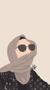 Foto gambar bayangan wanita hijab. Hijab