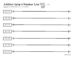 2 Digit And 3 Digit Addition On A Number Line Practice Worksheet Number Line Practices Worksheets Worksheets