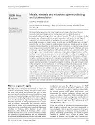 Metals Minerals And Microbes Geomicrobiology And Bioremediation
