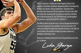 University of iowa senior luka garza is auctioning off an nft, he announced tuesday on cnbc. Luka Garza On Twitter I M A Hawkeye For Life