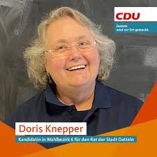 Doris Knepper kandidiert bei der Wahl zum Rat der Stadt Datteln am 13.  September 2020 erstmalig als Direktkandidatin in Wahlbezirk 6. Lernen Sie  Doris auf https://knepper.cdudatteln.de ein wenig kennen und nehmen Sie