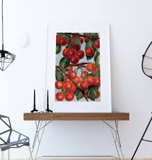 kitchen wall art cherries print kitchen