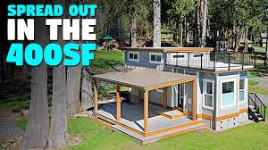 In addition our carriage house plans or garage plans with small living space above (less than 1000 sq. 400 Sq Ft Tiny House With Wide Open Floor Plan Youtube