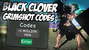 Checkout the latest codes for roblox black clover grimshot now. Every Working Code In Black Clover Grimshot 2 7 Million Yen Roblox Black Clover Youtube