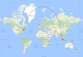 The ninth longest commercial passenger flight, san francisco international airport (sfo) to singapore changi (sin), is offered by two airlines. Why Planes Don T Fly In A Straight Line On A Map