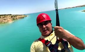 İstanbul'un senelik su ihtiyacını 5 günde halledebilecek barajın hidroelektrik. Ataturk Baraji Nda Zipline Heyecani Haberi