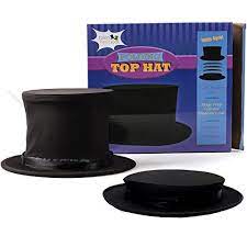 Costume Hats Top Hat Magician Costume Collapsible Black Hat Magic Trick By Funny Party Hats Best Halloween Co Costume Hats Magician Costume The Magicians