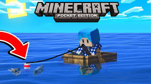 Je Peche Des Objets Rares Minecraft Pocket Edition Youtube