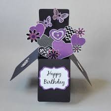 Maybe you would like to learn more about one of these? Pop Up Purple Flowers Birthday Card