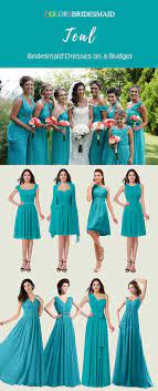 Teal Color Bridesmaid Dresses In Floor Length And Knee Length Green Bridesmaid Dresses Turquoise Bridesmaid Dresses Teal Bridesmaid Dresses