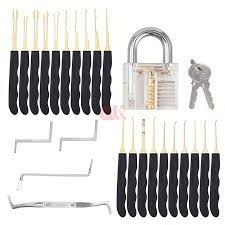 Practice Locks Pick Lock Set Locksmith Tools Goso 24pcs Steel Locksmith Lock Pick Tools Supplies Lock Pick Set Lock Picking Tools Lock Set