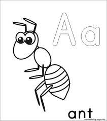 Or discuss how ant begins with letter a, or help. A For Ant Coloring Page Coloringbay