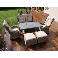 Dorset Rattan Garden Furniture Rounded High Back Sofa Dining Set Terrace Furniture Rattan Furniture Set Outdoor Furniture Sets