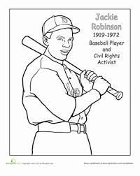 James madison was the 4th president of the united states. Jackie Robinson Coloring Page Worksheet Education Com