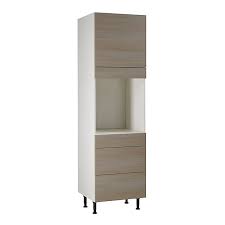 Caisson de cuisine gris cooke et lewis : Meuble De Cuisine Unik Gris Facades 1 Tiroir 2 Casseroliers Porte Bandeau Four Caisson Colonne L 60 Cm Castorama