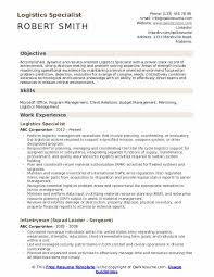Logistics Specialist Resume Samples Qwikresume