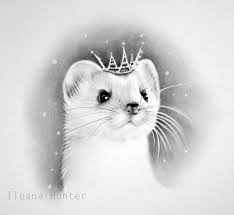 Little Snow Queen Stoat Pencil Drawing Nursery By Ileanahunter 14 99 Queen Drawing Drawings Snow Queen