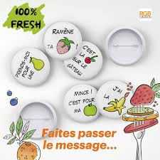 Badges 5 Fruits Et Legumes Par Jour 100 Vegetarien Fruits Fete Des Peres Deco
