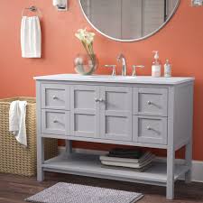 Master bathroom vanity with makeup area. Charlton Home Berg 48 Single Bathroom Vanity Set Reviews Wayfair