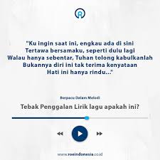 Maybe you would like to learn more about one of these? Rhythm Of Empowerment R O E Siang Siang Gini Main Tebak Lirik Yuk Ku Ingin Saat Ini Engkau Ada Di Sini Tertawa Bersamaku Seperti Dulu Lagi Walau Hanya Sebentar Tuhan