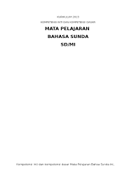 Materi bahasa sunda kelas 4 semester 2 kurikulum 2013. Materi Kurikulum Bahasa Sunda 2013 Kelas 1 Sinareng Kelas 4 Pdf