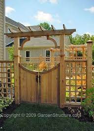 Structures For The Garden Garden Arbors Garden Trellises And Woodwork In 2021 Fence Gate Design Fence Design Garden Gates