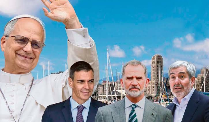 El rey Felipe VI y el presidente Sánchez acompañarán al papa León XIV en su  histórica