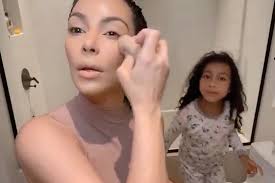 Top looks for kim kardashian: Kim Kardashian Interrupted By North West During Makeup Tutorial My Kids Will Not Leave Me Alone The Independent The Independent