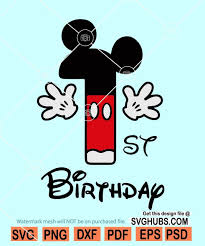 See more ideas about cricut, mickey mouse birthday shirt, mickey mouse outline. 1st Birthday Mickey Svg Mickey Birthday Svg 1st Birthday Svg Svg Hubs