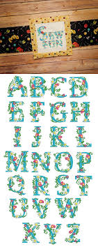 Floral Monogram Non Split Version Easter Embroidery Designs Spring Embroidery Design Embroidery Design Download