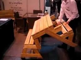 Check spelling or type a new query. The Folding Table Garden Bench Which Converts To A Picnic Table And Benches Youtube