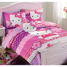 Sanrio hello kitty full comforter & sheet set (5 piece girls bed in a bag). Hello Kitty Pink Purple Dots Full Comforter Sheet Set 5 Piece Bed In A Bag Walmart Com Walmart Com