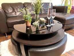 Unique and decorative coffee tables with storage. Round Coffee Table With Stools Furniture Tables Chairs On Carousell