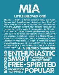 Mia Personalized Name Print Typography Print Detailed Name Etsy Names With Meaning Names Ohbabynames