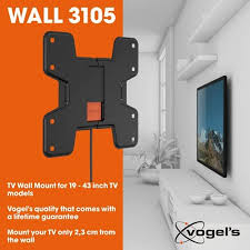 As part of your tv mounting and installation package, a geek squad agent will mount your tv on the wall for a sleek, modern look. Vogel S Wall 3105 Flat Tv Wall Bracket For 19 43 Inch Tvs Max 44 Lbs 20 Kg Max Vesa 200x200 Tv Wall Mount Universal Compatibility Tuv Certified Amazon Ae