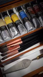 For The Love Of Luxury Art Materials Oil Paints By Sennelier Brushes By Jackson S And Traditional Artists Box By Jullian Of Paris Artmaterials Brushes Oil