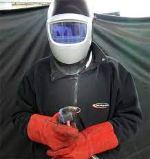 Mig Welding Safety Clothing And Mask Mig Welding Welding Welding Clothes