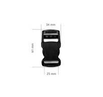 POM Plastic quick adjustable side release buckles for 25 mm webbing repair  AOV