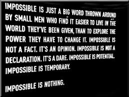 Impossible is just a big word thrown around by small men. Impossible Is Nothing Syed Ali Abbas Zaidi S Blog