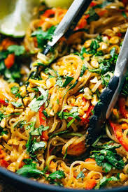 Rainbow Vegetarian Pad Thai With Peanuts And Basil Pinch Of Yum Recipe Healthy Recipes Vegetarian Recipes Vegetarian Pad Thai