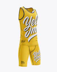 Download Men S Sprinting Kit Mockup Right Half Side View In Apparel Mockups On Yellow Images Object Mockups